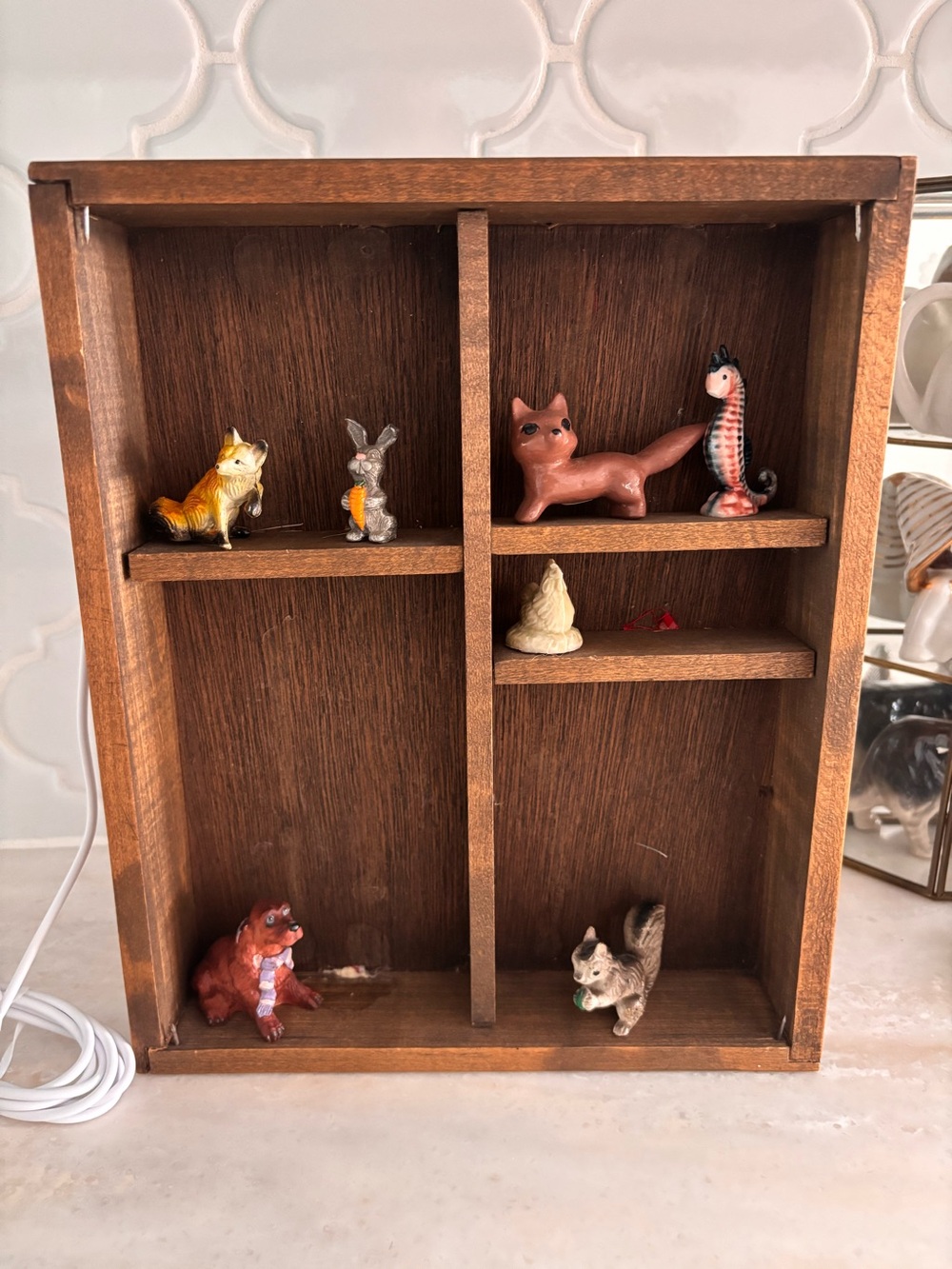 Miniature Wood Cubby Shelf
Collectibles